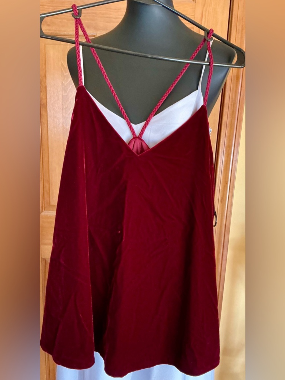 10 Crosby Derek Lam Burgundy Velvet Slip Camisole